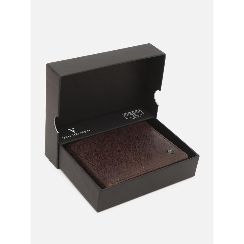 Van Heusen Men Leather Textured Two Fold Wallet