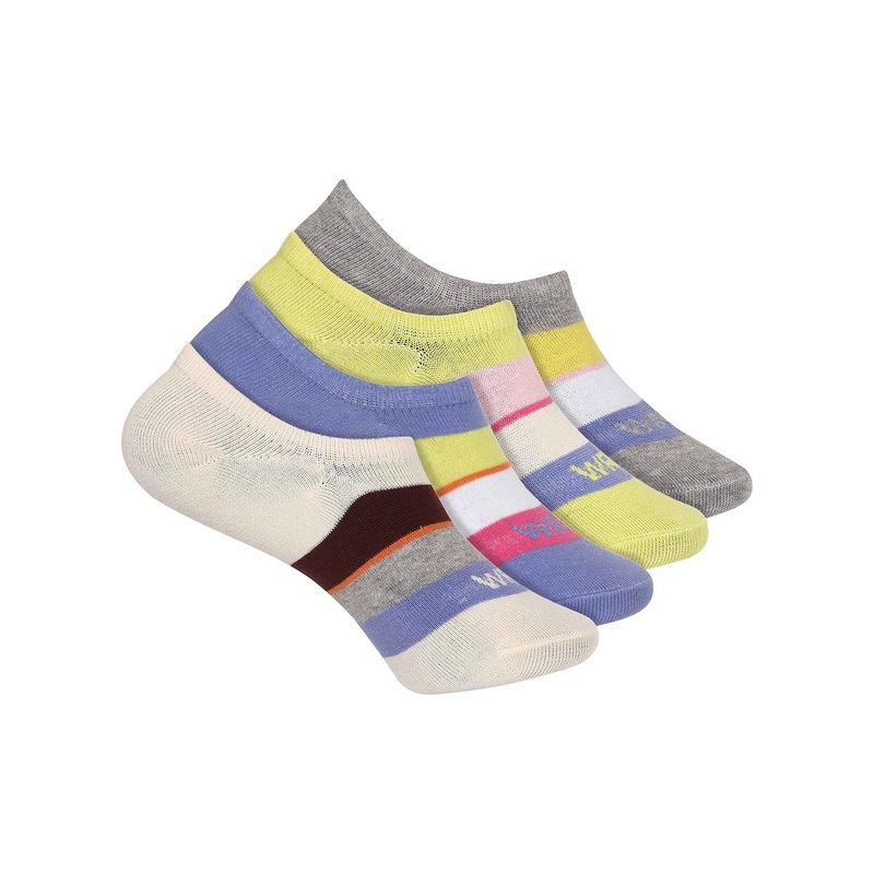 WROGN Pack Of 4 Patterned Shoe Liner Socks