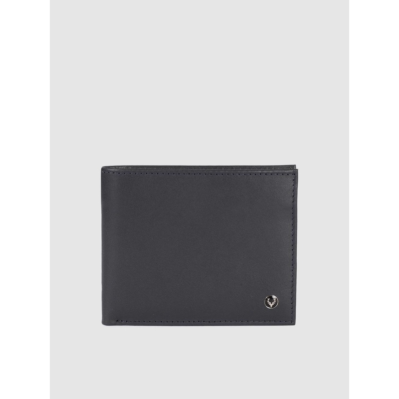 Allen Solly Men Navy Blue Leather Two Fold Wallet