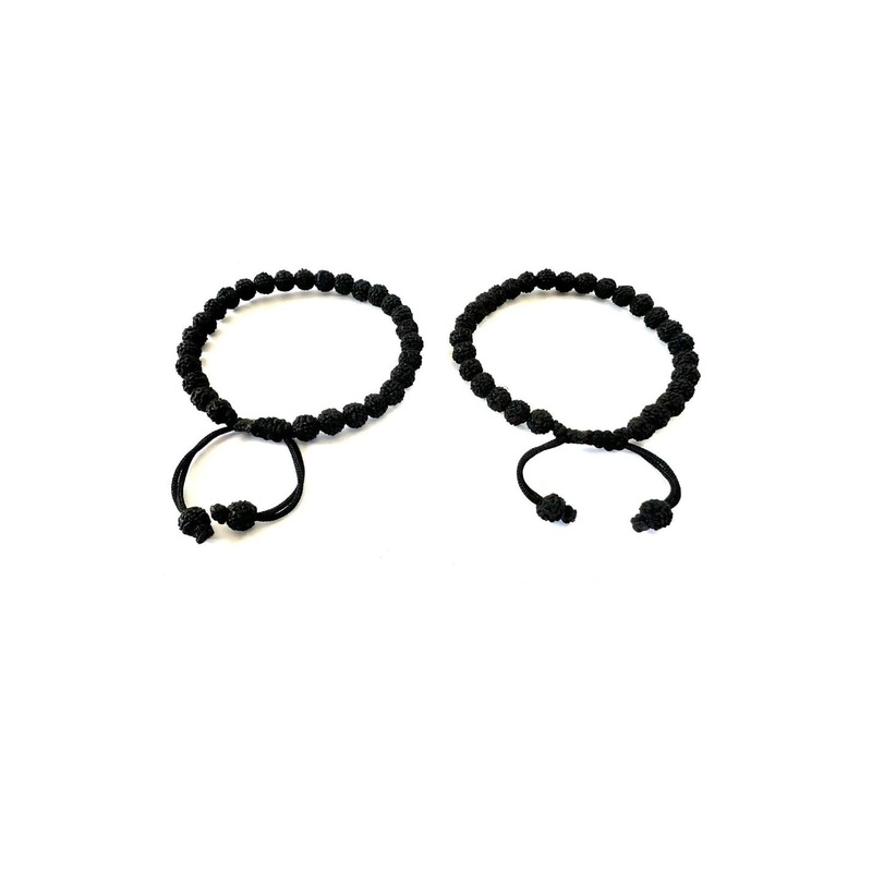 HONODIX Unisex Set Of 2  Rudraksh Beaded Minimal Bracelet