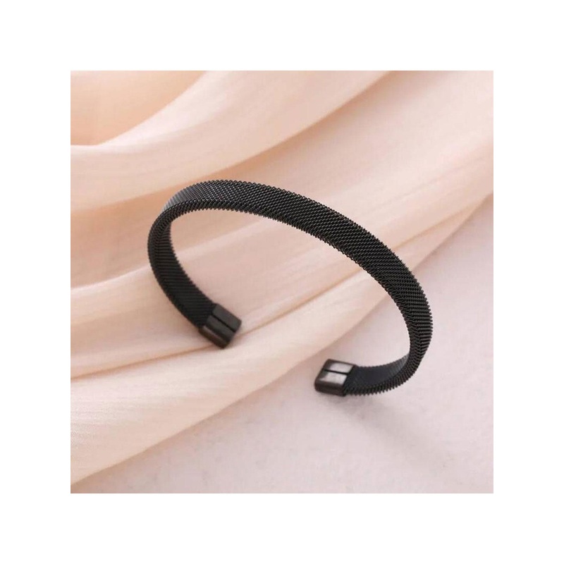 kazare Men Rhodium-Plated Bangle-Style Bracelet