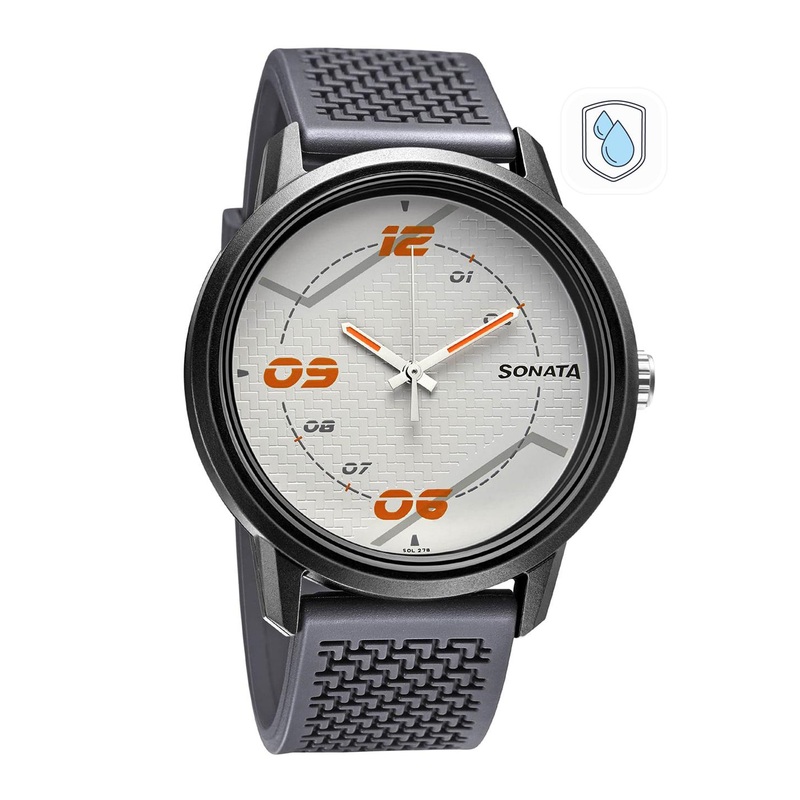 Sonata Men Grey Analogue Watch 77085PP09W