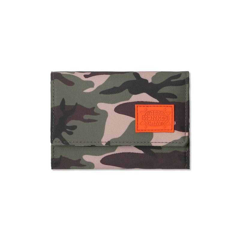 Urban Monkey Unisex Camo Trifold Wallet with Card Slots Coin Pocket Strap  Polyester