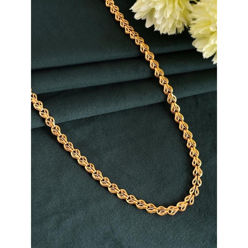VOJ Men Gold-Plated Stainless Steel Contemporay Chain