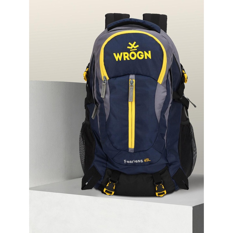 WROGN Water Resistant Brand Logo Backpack with Shoe Pocket
