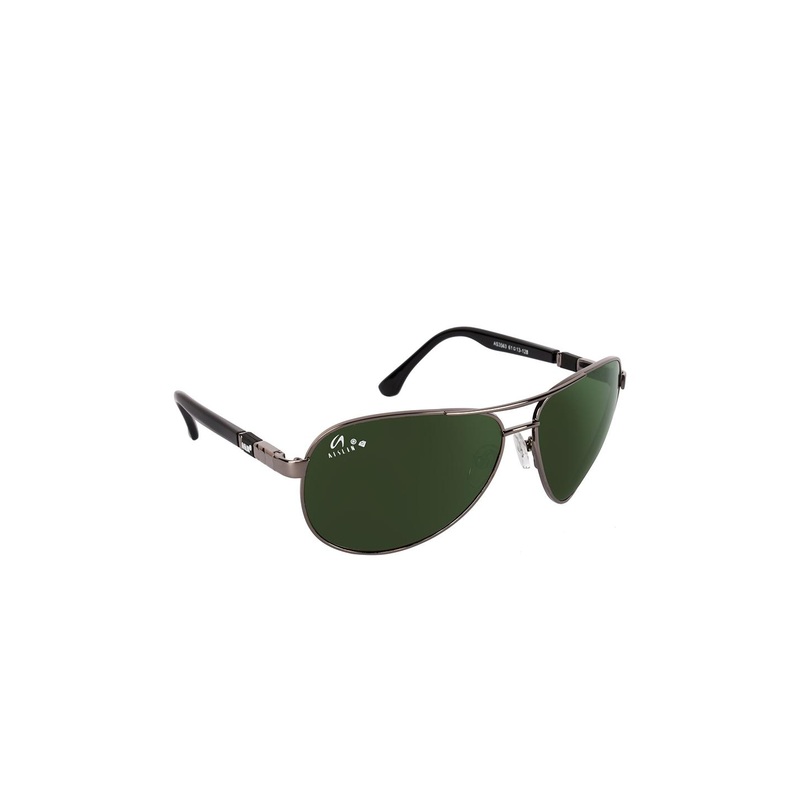 AISLIN Men Black Toughened Glass UV Protected Aviator Sunglasses