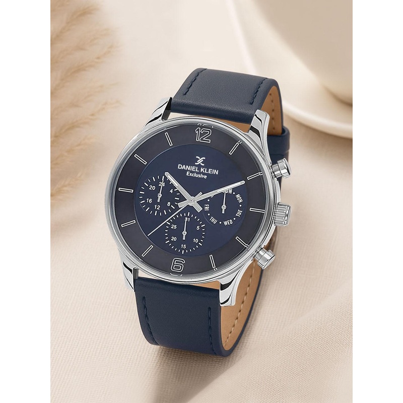 Daniel Klein Exclusive Men Navy Blue Multi-Function Watch DK11739-3