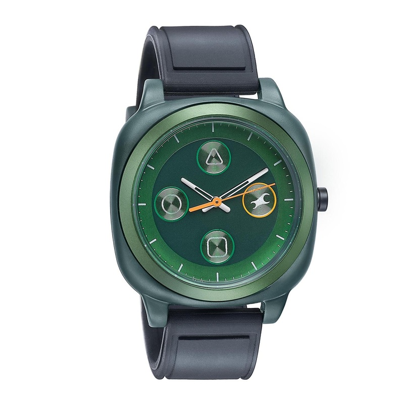 Fastrack Unisex Embellished Dial & Straps Analogue Watch 68034PP09W