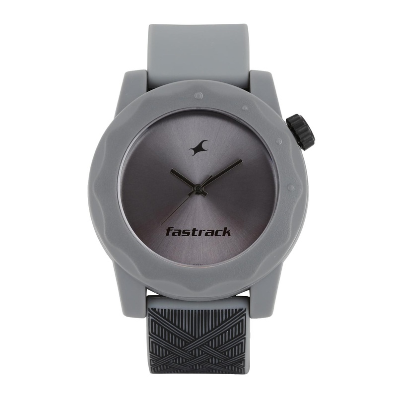 Fastrack Unisex Gunmetal-Toned Dial Watch NG38022PP07J
