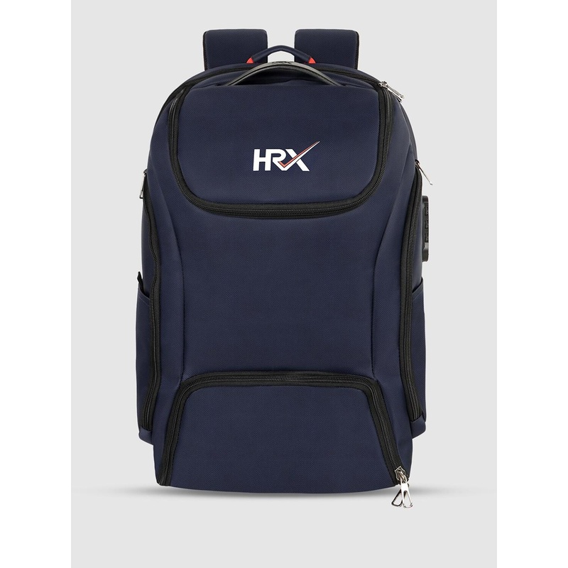 HRX by Hrithik Roshan Navy Blue Unisex Anti-Theft Backpack with Shoe Pocket 40 L