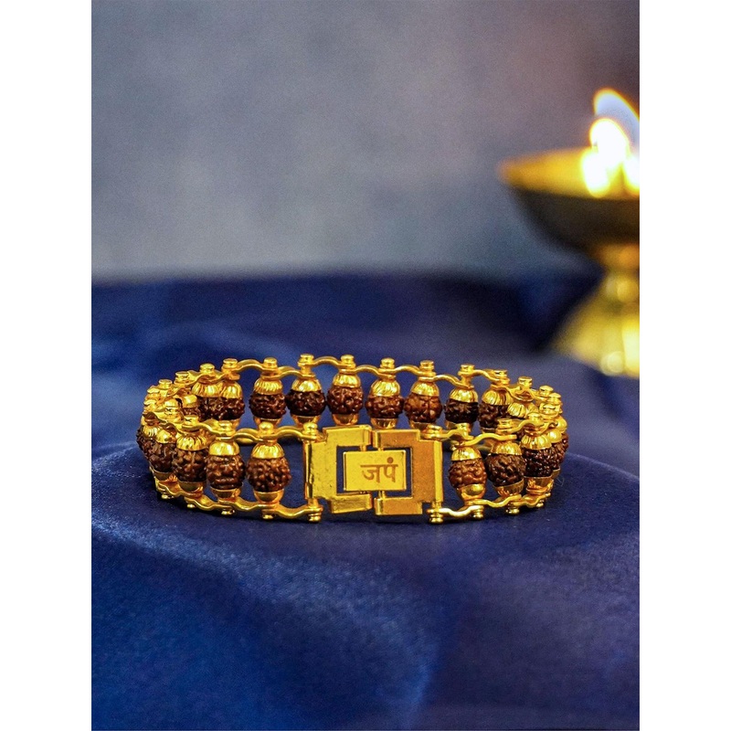 Japam Gold Plated Modern Rudraksha Bracelet