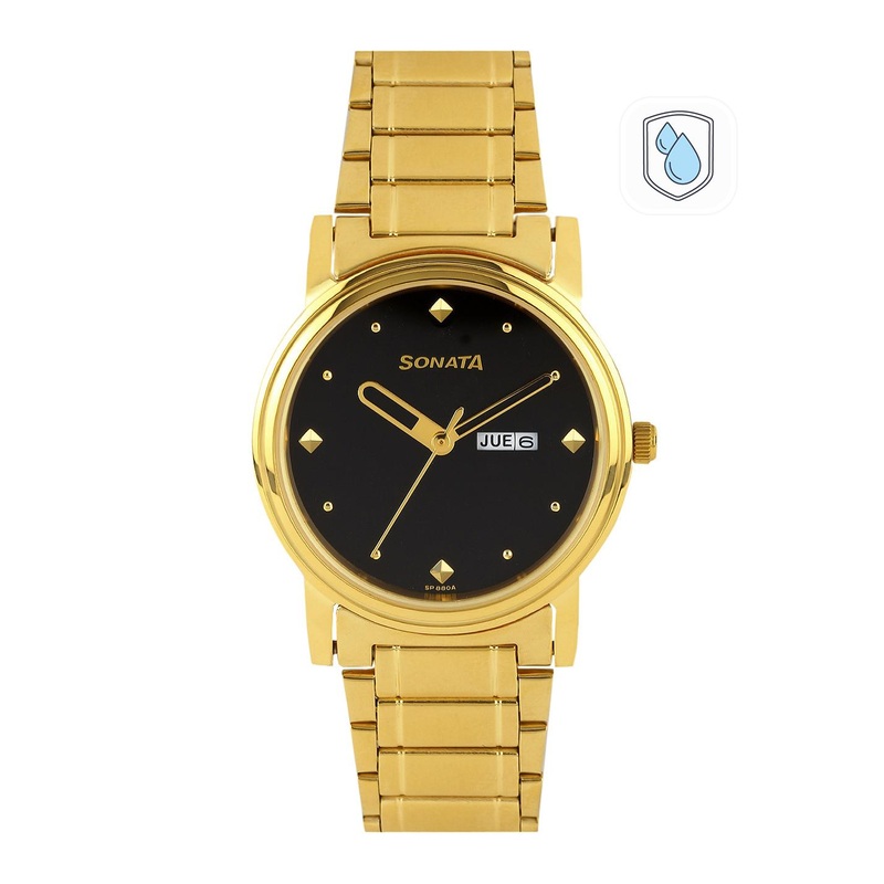 Sonata Men Black Dial Watch NJ1141YM14