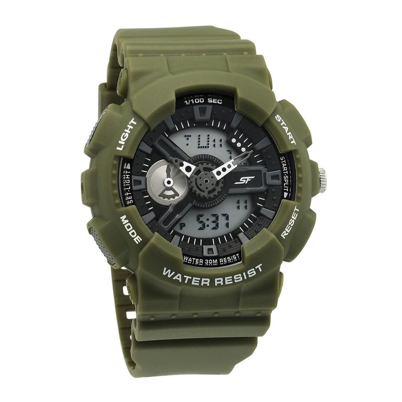 Sonata Men Printed Dial & Synthetic Straps Analogue and Digital Watch 77132PP08W