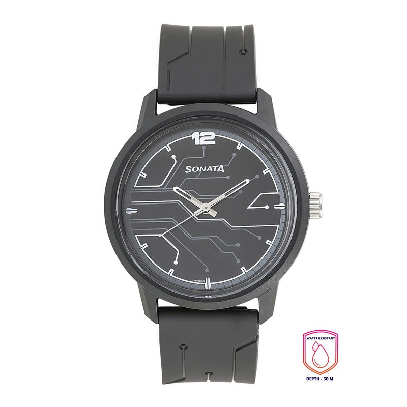 Sonata Volt Men Charcoal Analogue watch 77085PP01