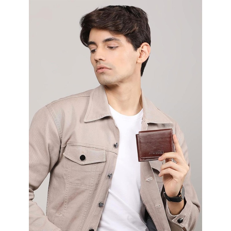 Swiss Eagle Men Leather Two Fold Wallet
