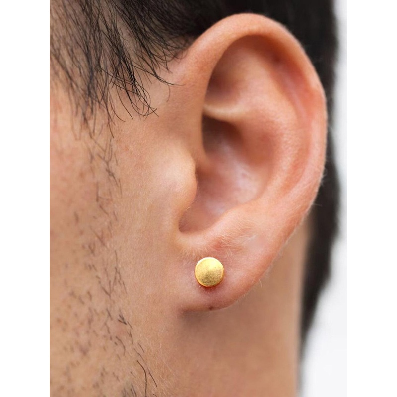 The Roadster Lifestyle Co Men Golden Magnetic No Piercing Ear Studs