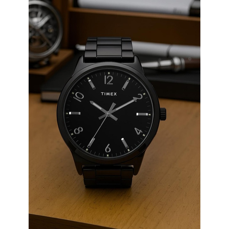 Timex Men Brass Dial & Stainless Steel Bracelet Style Straps Analogue Watch- TWTG100SMU02