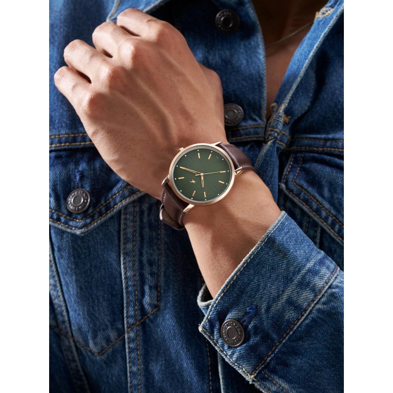 Fastrack Men Dial & Leather Straps Analogue Watch 38159WL01