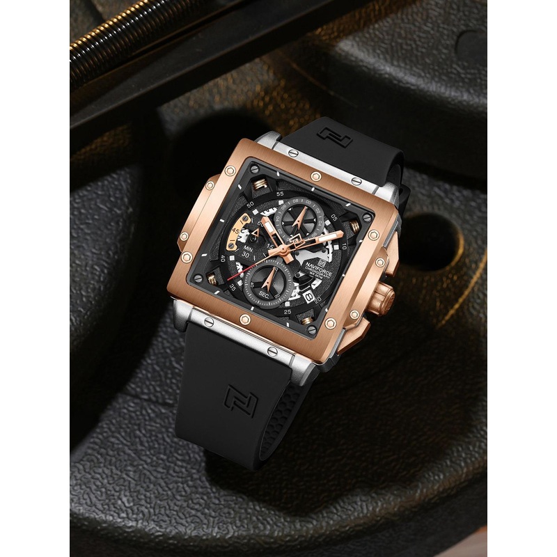 Naviforce Men Dial & Straps Analogue Chronograph Watch NF8064_S RG B