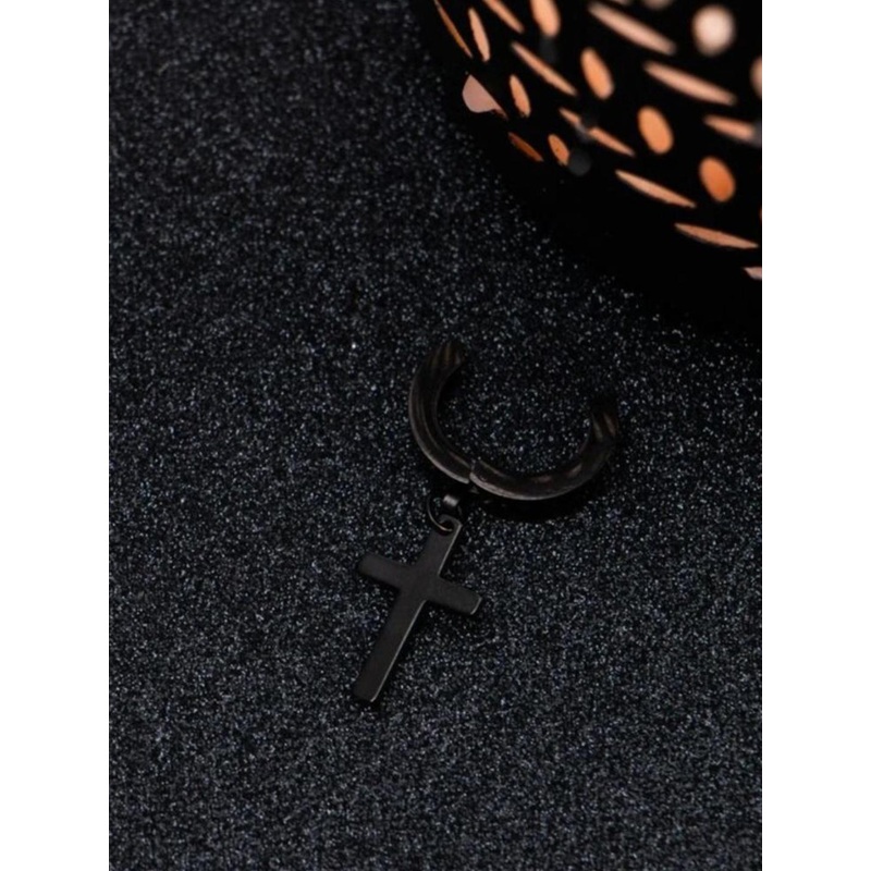 SALTY Non-pierced Cross Contemporary Studs Earrings