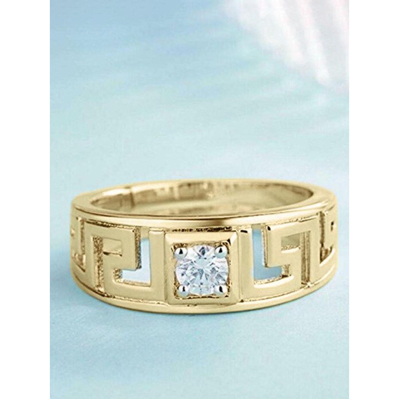 The Roadster Lifestyle Co Men American Diamond-Studded Finger Ring