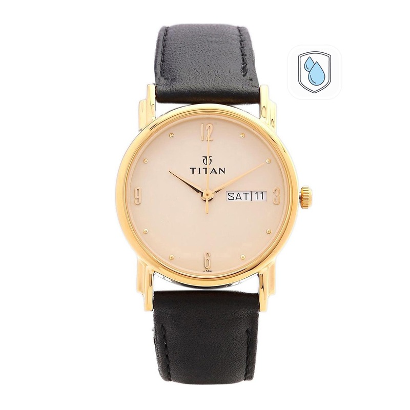 Titan Men Pink Dial Watch NH1445YL05