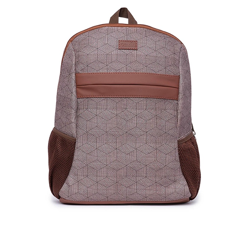 ZOUK Men Printed Vegan Leather Backpack