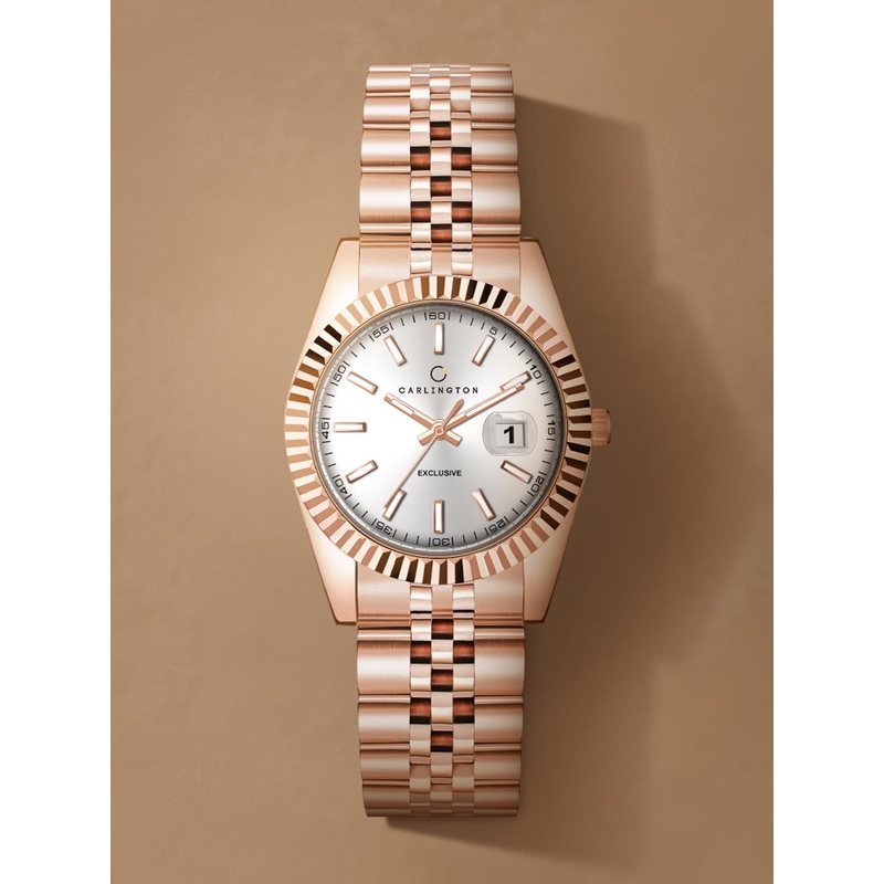 CARLINGTON Unisex Embellished Dial Bracelet Style Straps Analogue Watch Exclusive CT 8811