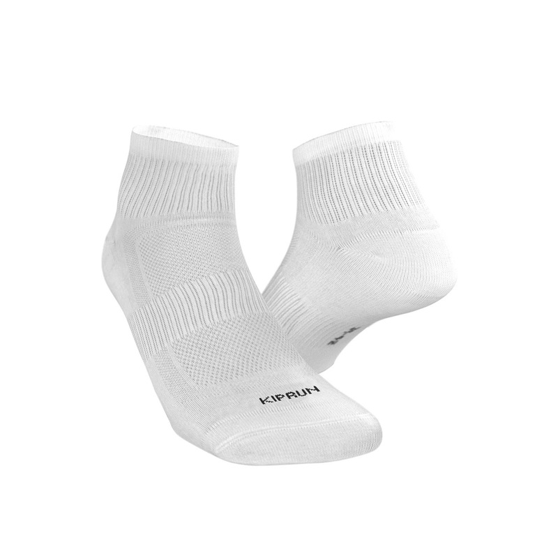 Decathlon KIPRUN Unisex White Pack Of 3 Running Socks