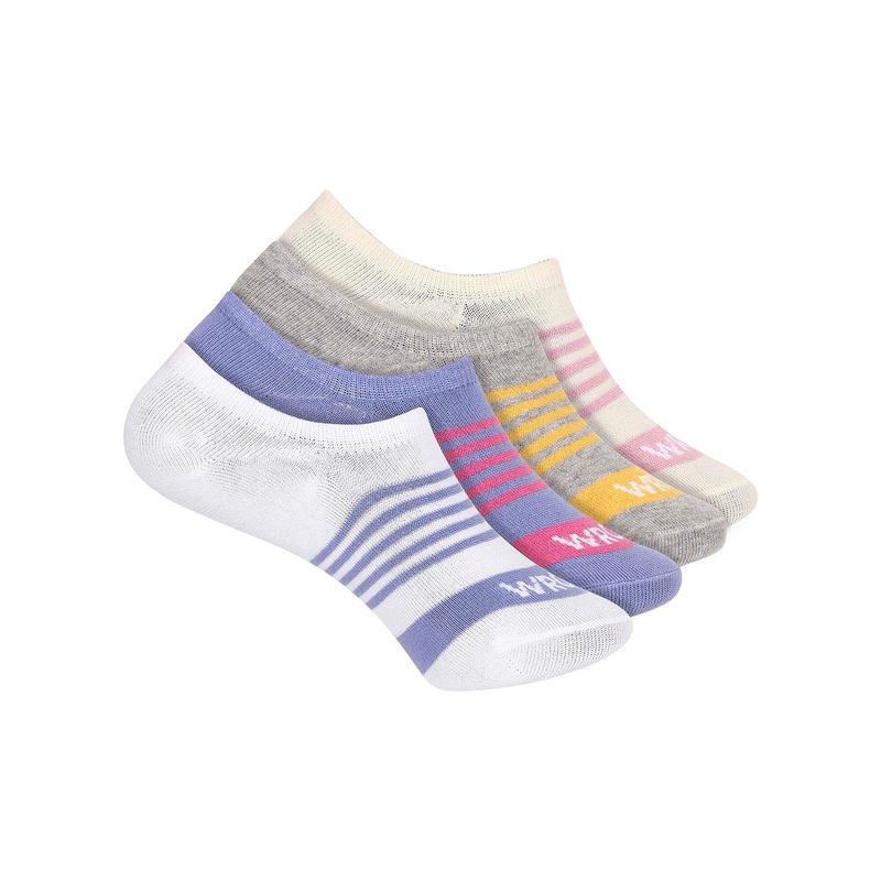 HRX by Hrithik Roshan Pack Of 4 Patterned Shoe Liner Socks