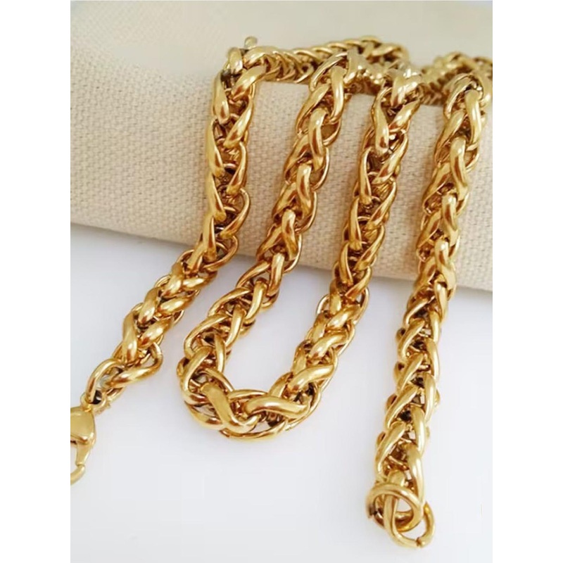 RUHI COLLECTION Unisex Gold-Plated Stainless Steel Chain