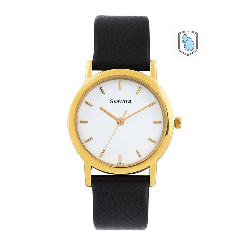 Sonata Men White Dial Watch