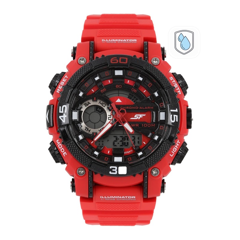 Sonata Xtrem Gear Men Red Digital watch NL77070PP02