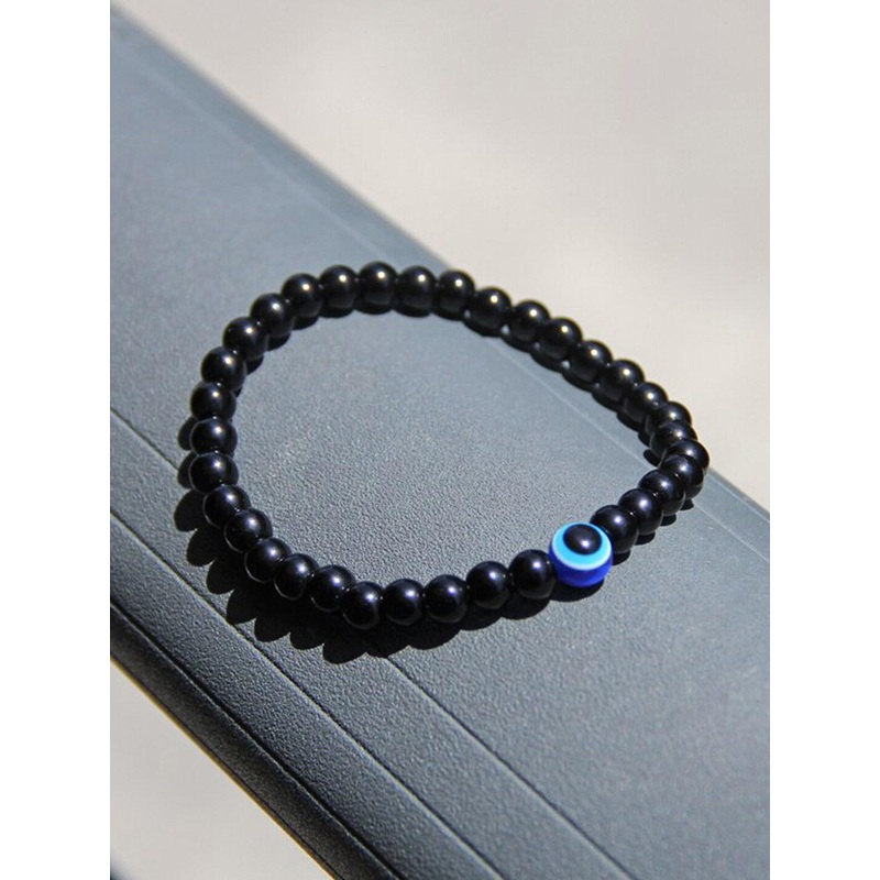 Young & Forever Unisex Black & Blue Brass Onyx Handcrafted Bracelet