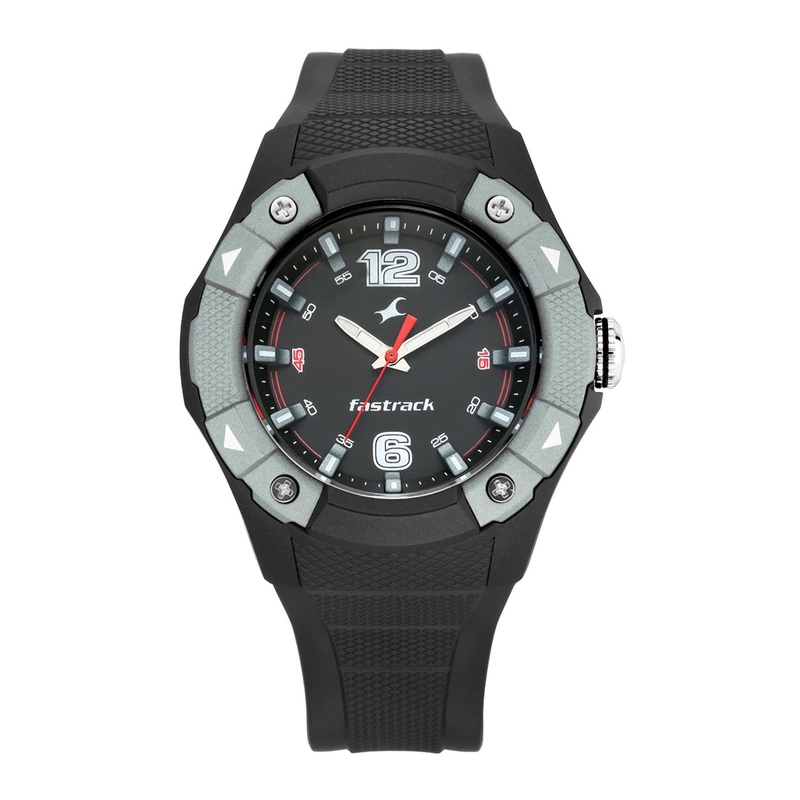 Fastrack Men Black Analogue Watch 38057PP02