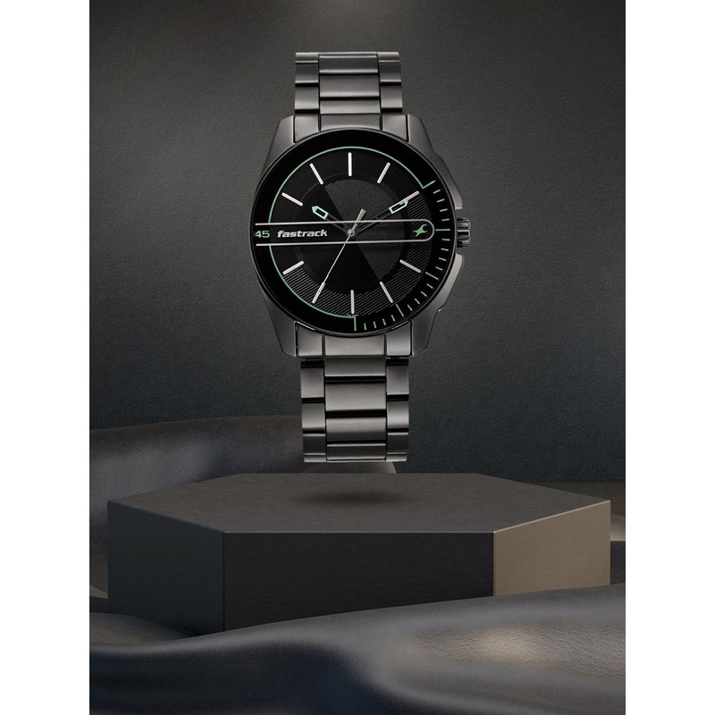 Fastrack Men Black Formal Analogue Watch 3089NM03