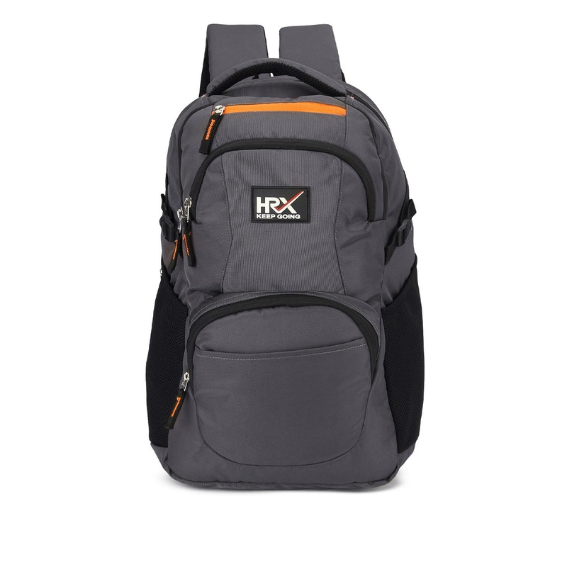 HRX by Hrithik Roshan Unisex Black & Grey Large Backpack 35 L