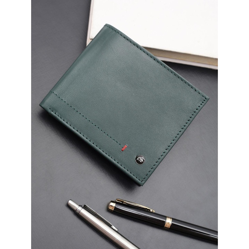 Peter England Men Leather Two Fold Wallet with SIM Card Holder