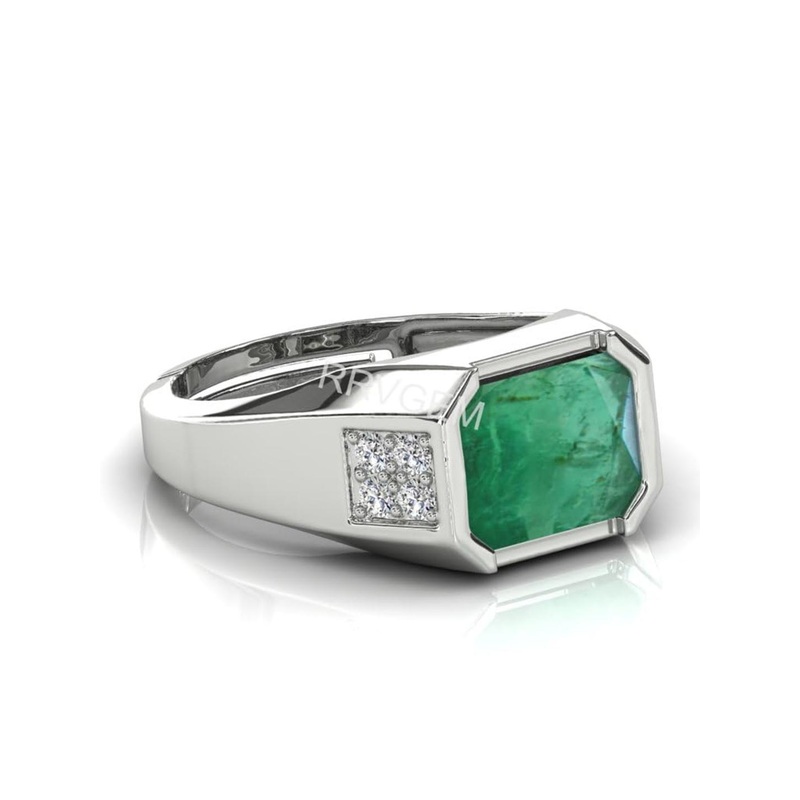RRVGEM 11.25 Ratti 11.00 KT Emerald Ring