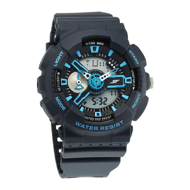 Sonata Men Skeleton Dial & Straps Analogue and Digital Watch 77132PP07W