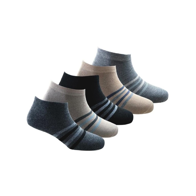 The Roadster Lifestyle Co Unisex Pack Of 5 Striped Ankle-Length Socks