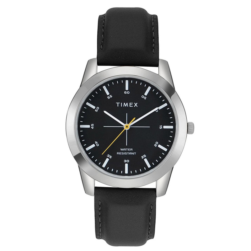 Timex Men Brass Printed Dial & Leather Straps Analogue Watch TW00ZR263E