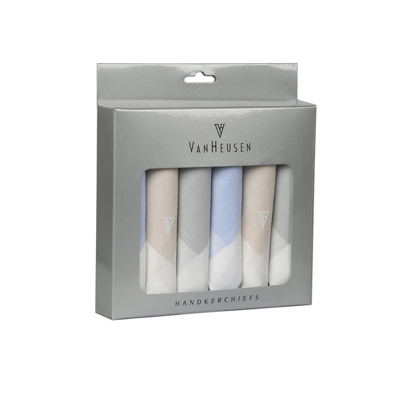 Van Heusen Men Pack Of 6 Solid Handkerchief Gift Set