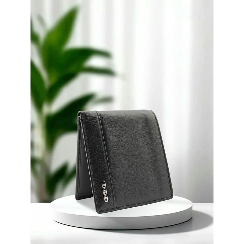 Cross Men Black Leather Two Fold Wallet
