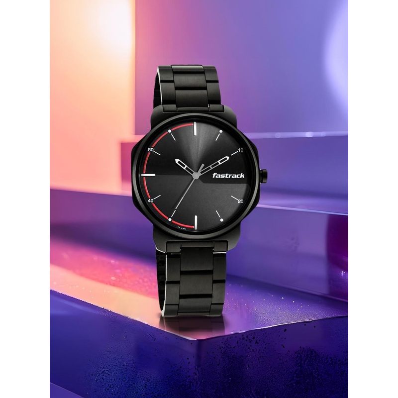 Fastrack STUNNERS 1.0 Men Black Analogue Watch 3254NM01