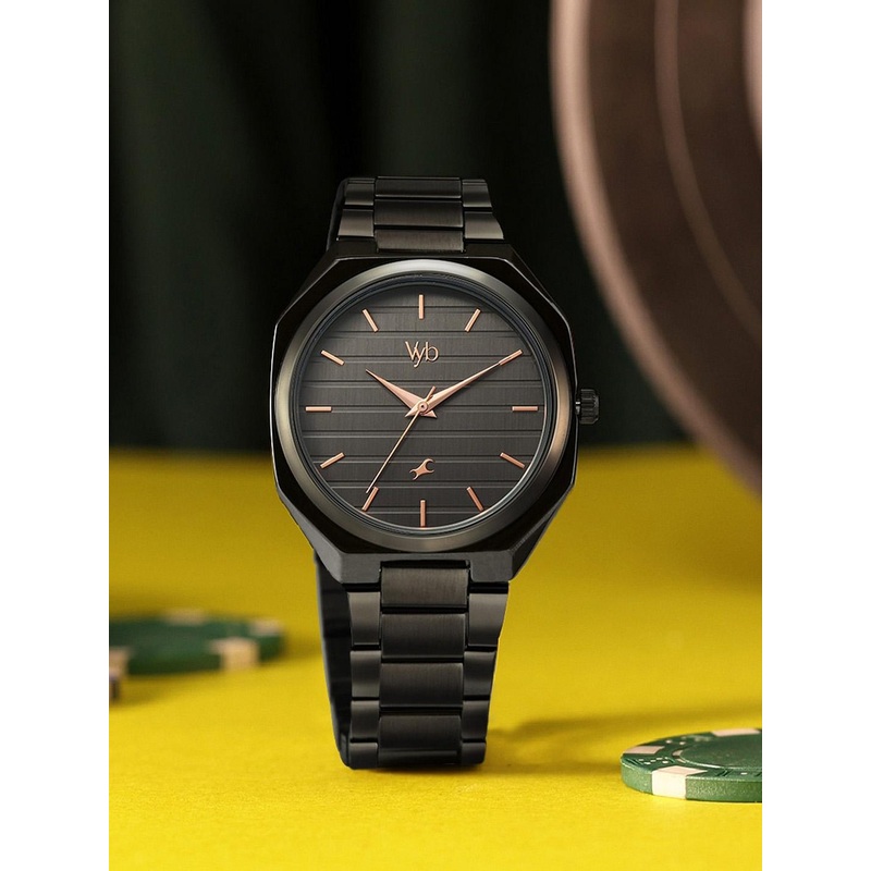 Fastrack Vyb 6.0 Horizon Men Dial & Stainless Steel Straps Analogue Watch FV30031QM01
