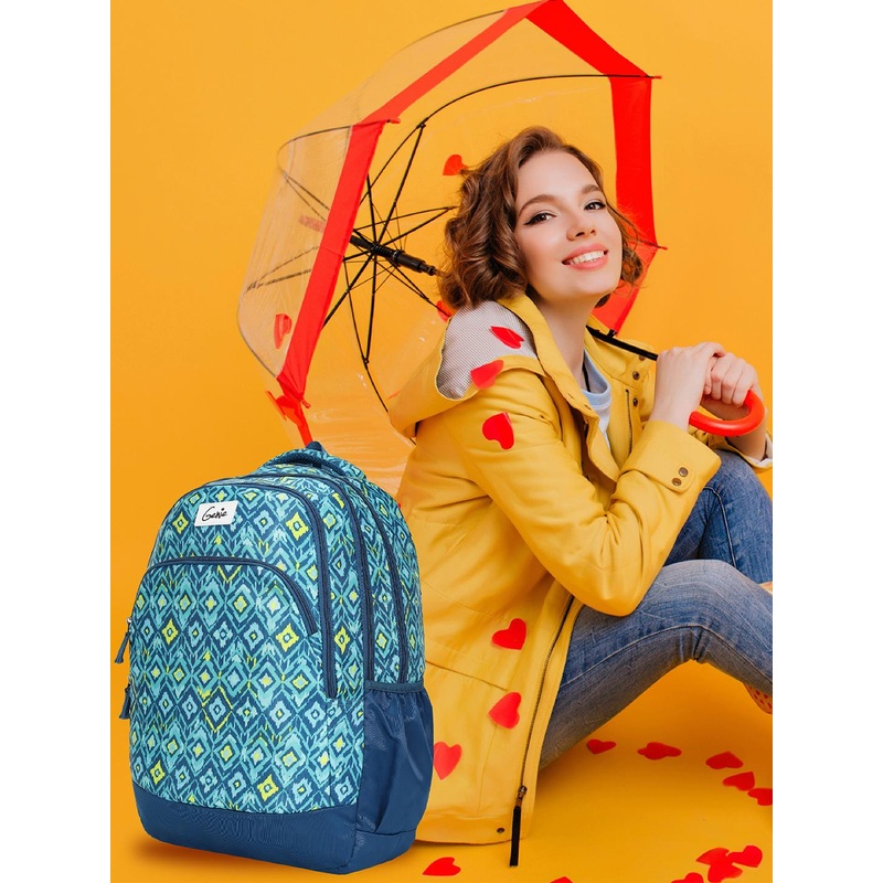 Genie Unisex Geometric Print Large Backpack – 36 L