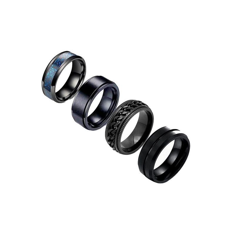 MEENAZ Unisex Set Of 4 Finger Rings