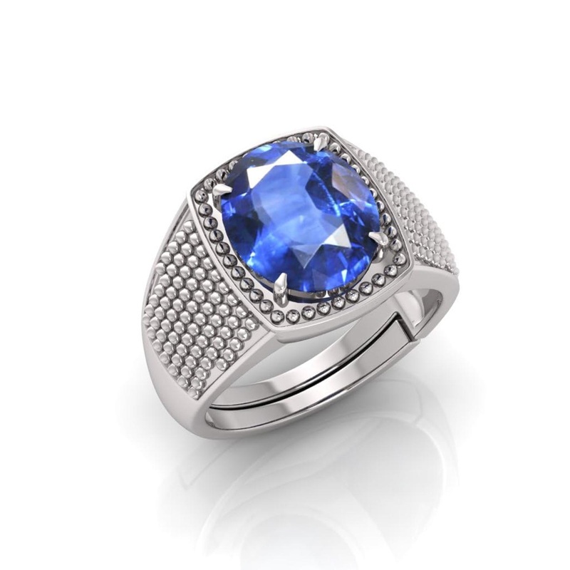 RRVGEM 13 KT Blue Sapphire Finger Ring
