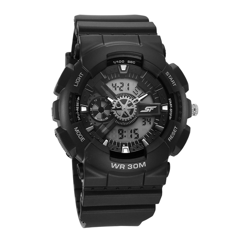 Sonata Men Dial & Straps Analogue and Digital Watch 77137PP04